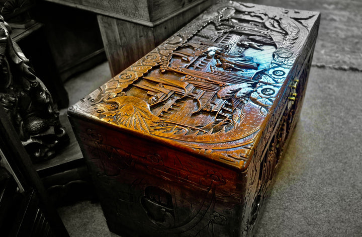 Chinese Camphor Wood Blanket Box