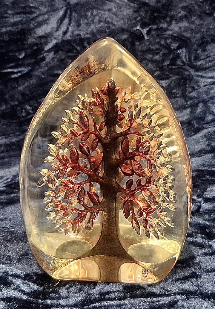 Mark Jonnson Tree Of Life Crystal Glass Sculpture