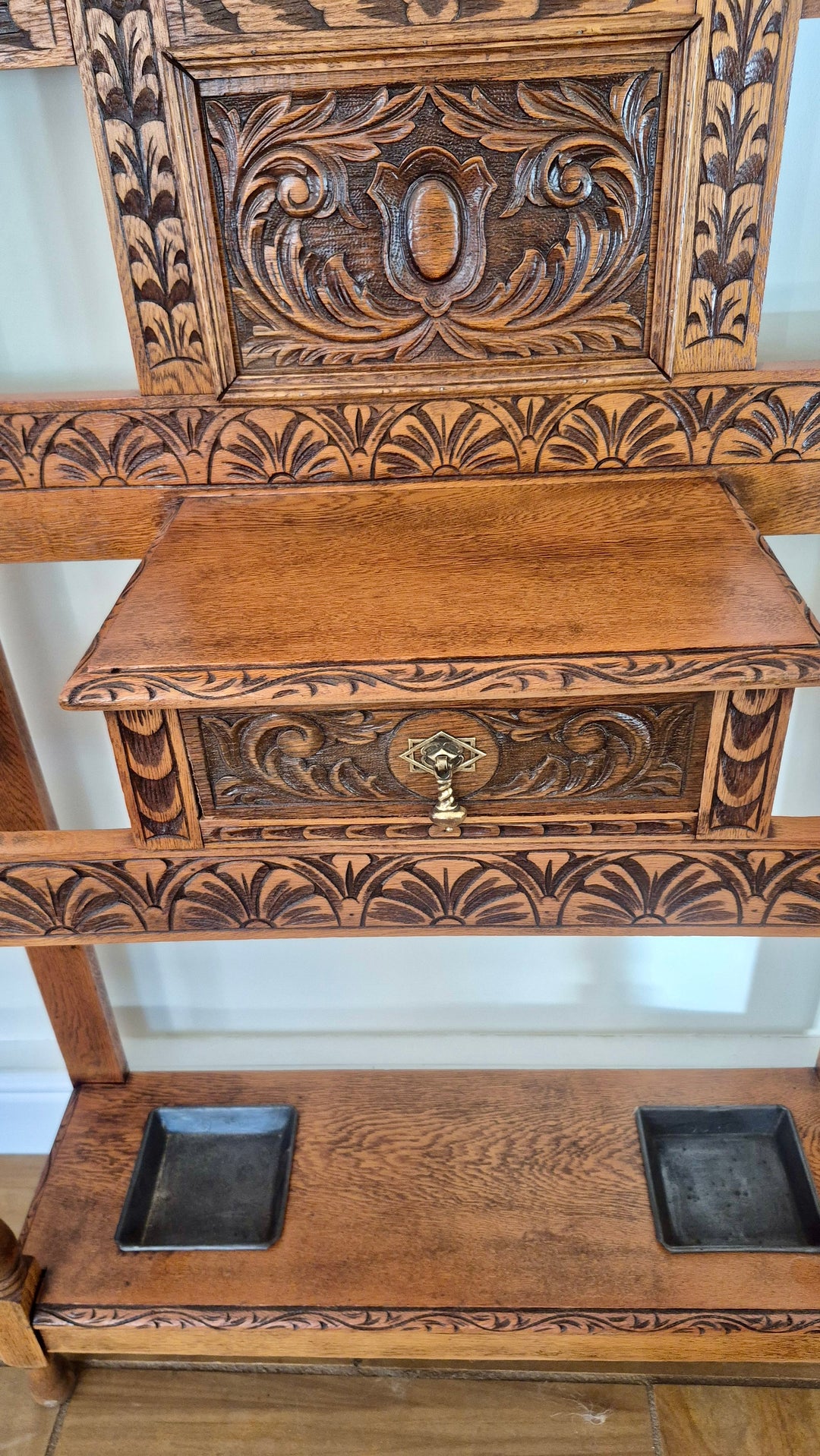 Victorian Oak Hall Stand