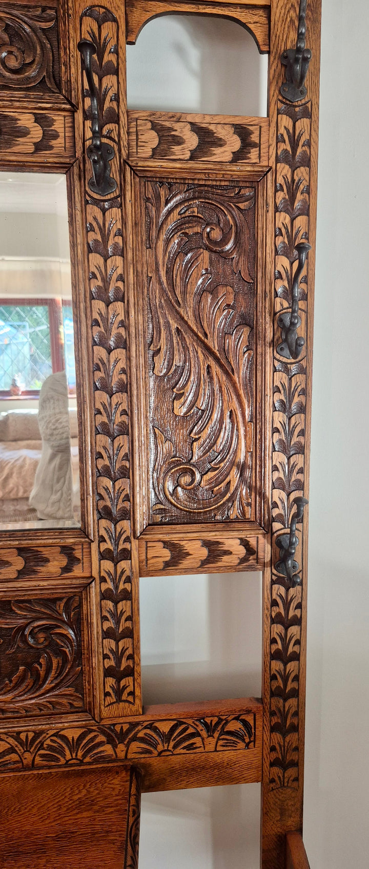 Victorian Oak Hall Stand