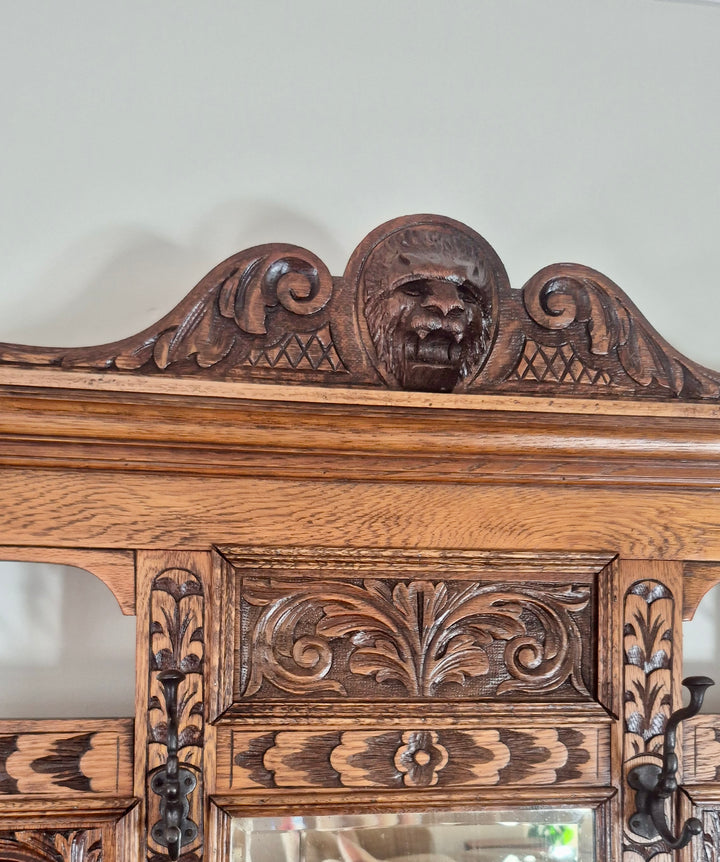 Victorian Oak Hall Stand