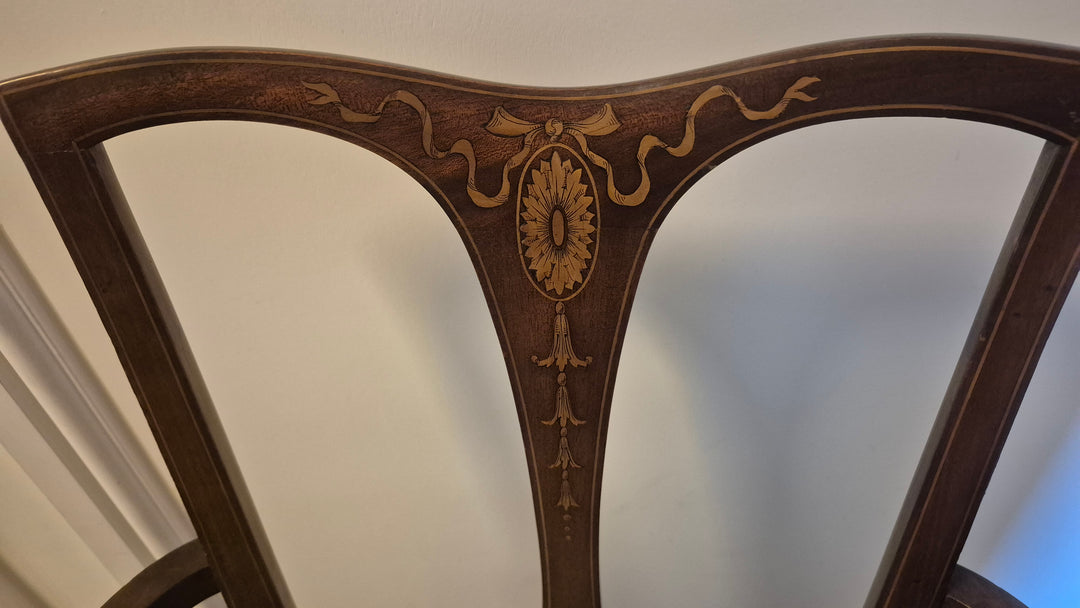 Art Nouveau Inlaid Mahogany Chair