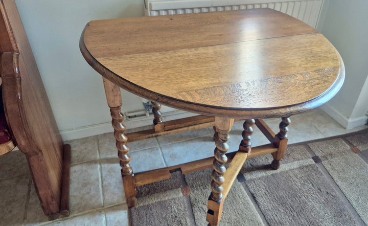 Oak Oval Drop Leaf Table