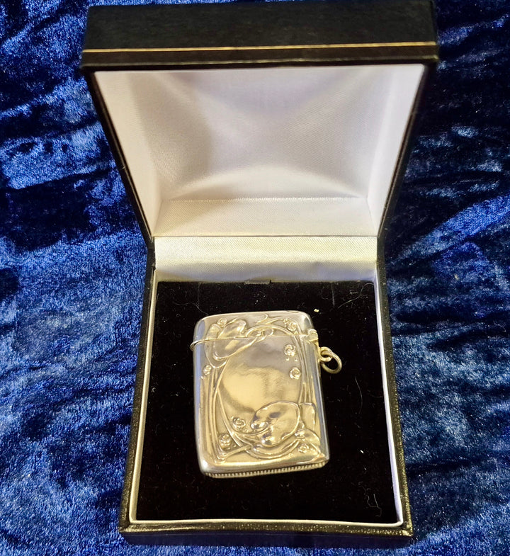 Antique German Silver Vesta Case