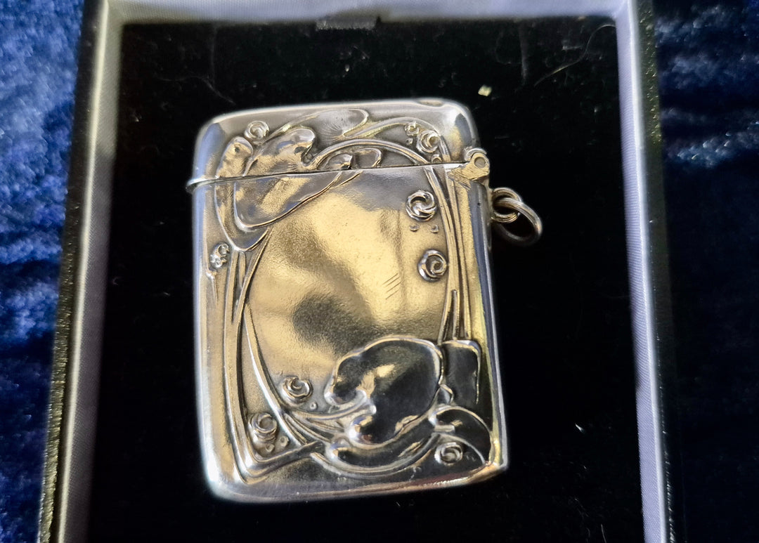 Antique German Silver Vesta Case