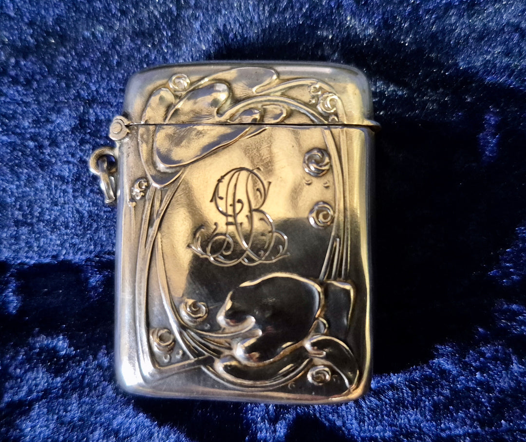 Antique German Silver Vesta Case
