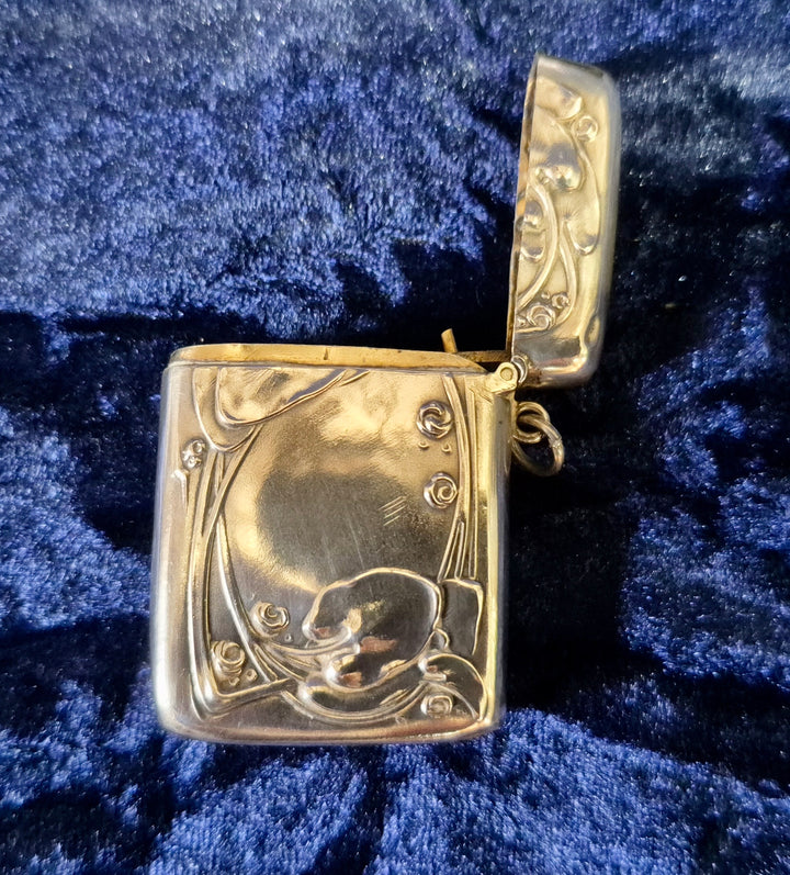 Antique German Silver Vesta Case