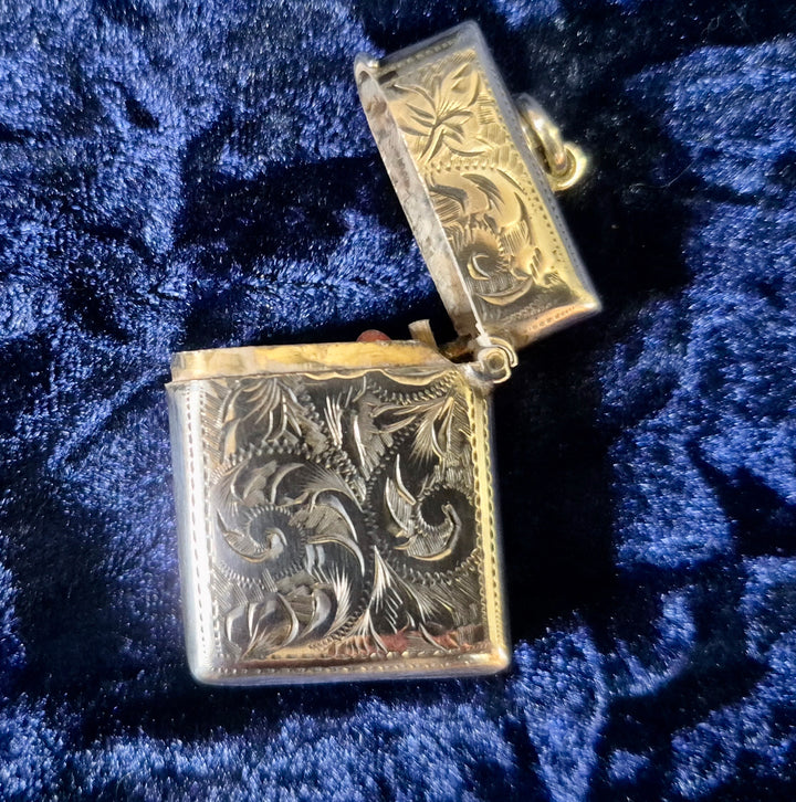 Antique Silver Vesta Case