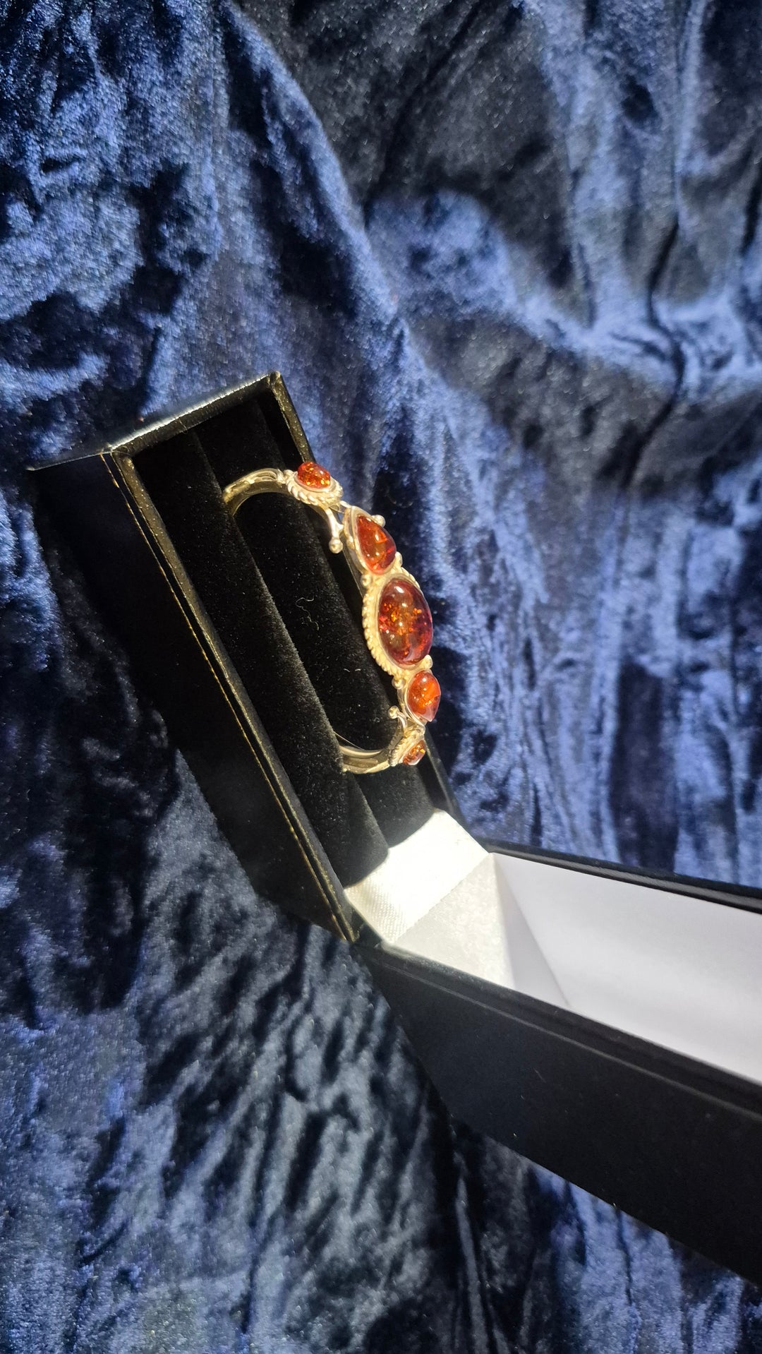 Silver &amp; Baltic Amber Bracelet