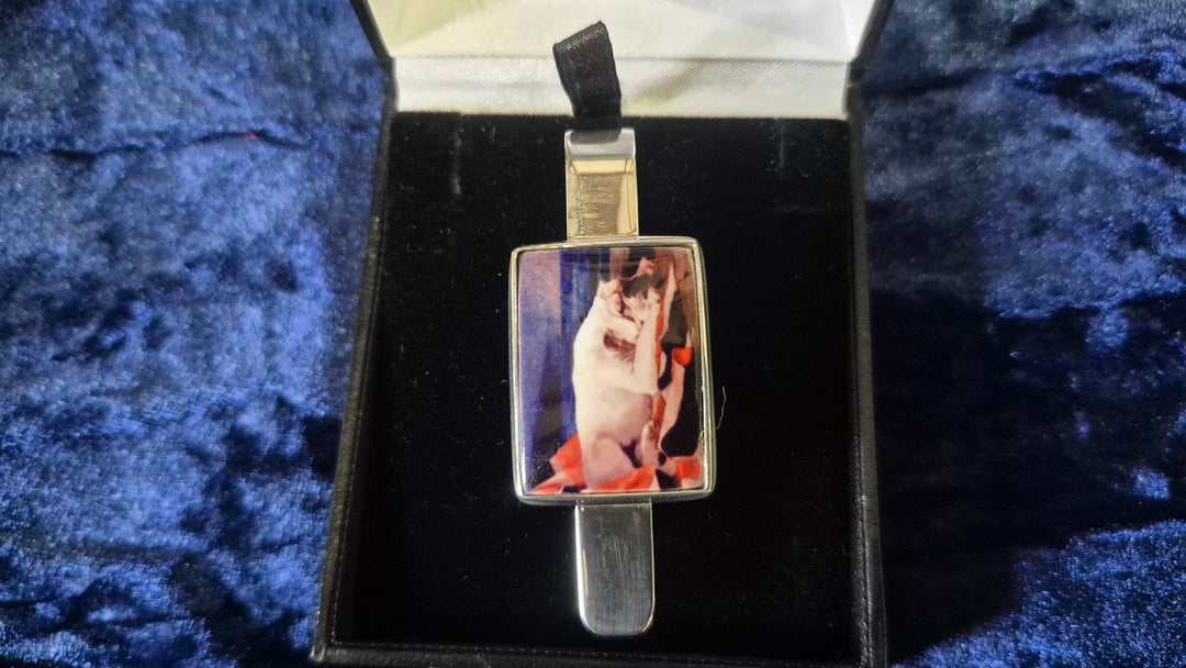 Silver & Enamel Bulldog Money Clip
