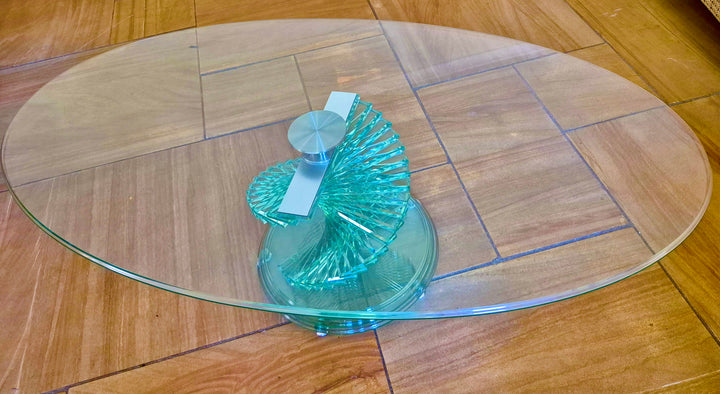 Mid Century Retro 1970s Stacked Glass Coffee Table