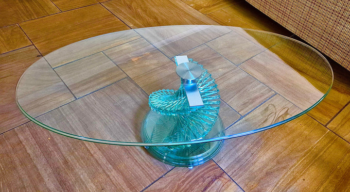 Mid Century Retro 1970s Stacked Glass Coffee Table