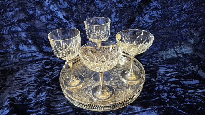 4 Italian EPNS &amp; Crystal Glasses
