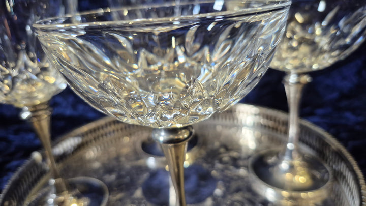 4 Italian EPNS &amp; Crystal Glasses