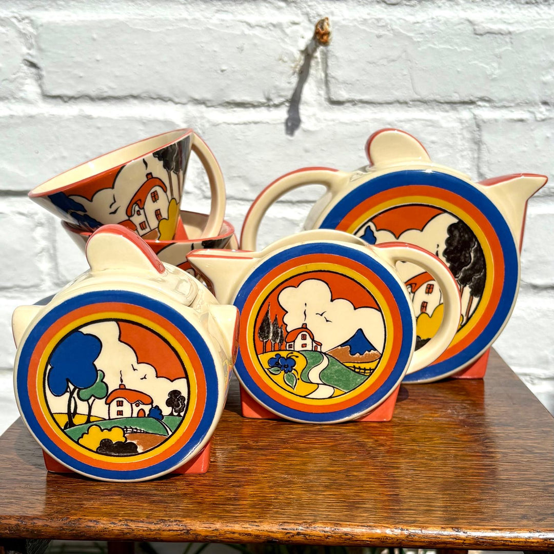 Moorland Clarice Cliff style tea set