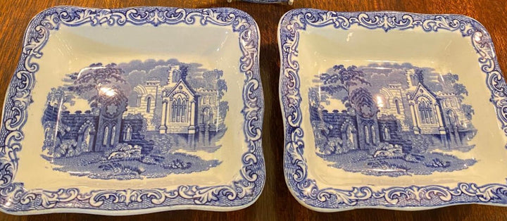 Pair Of Abbey Shredded Wheat Dishes