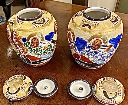 Satsuma Porcelain Jars Japanese