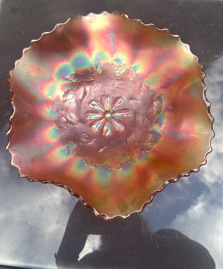 Iridescent Marigold Glass Dish