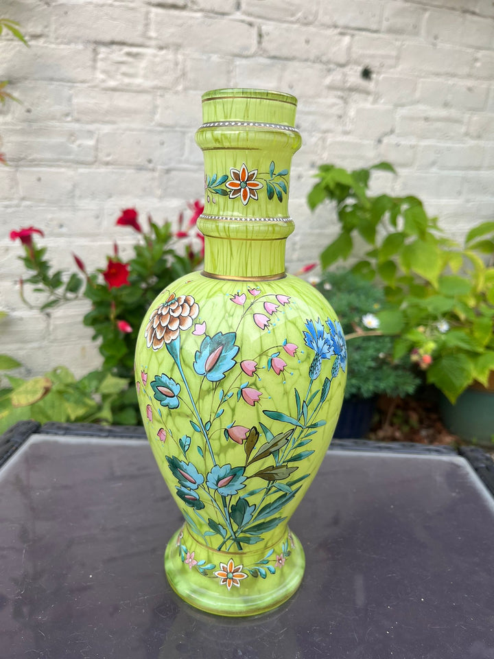 French 19th Century Uranium Glass Vase