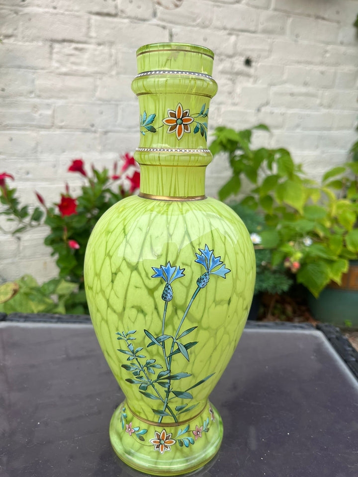 French 19th Century Uranium Glass Vase