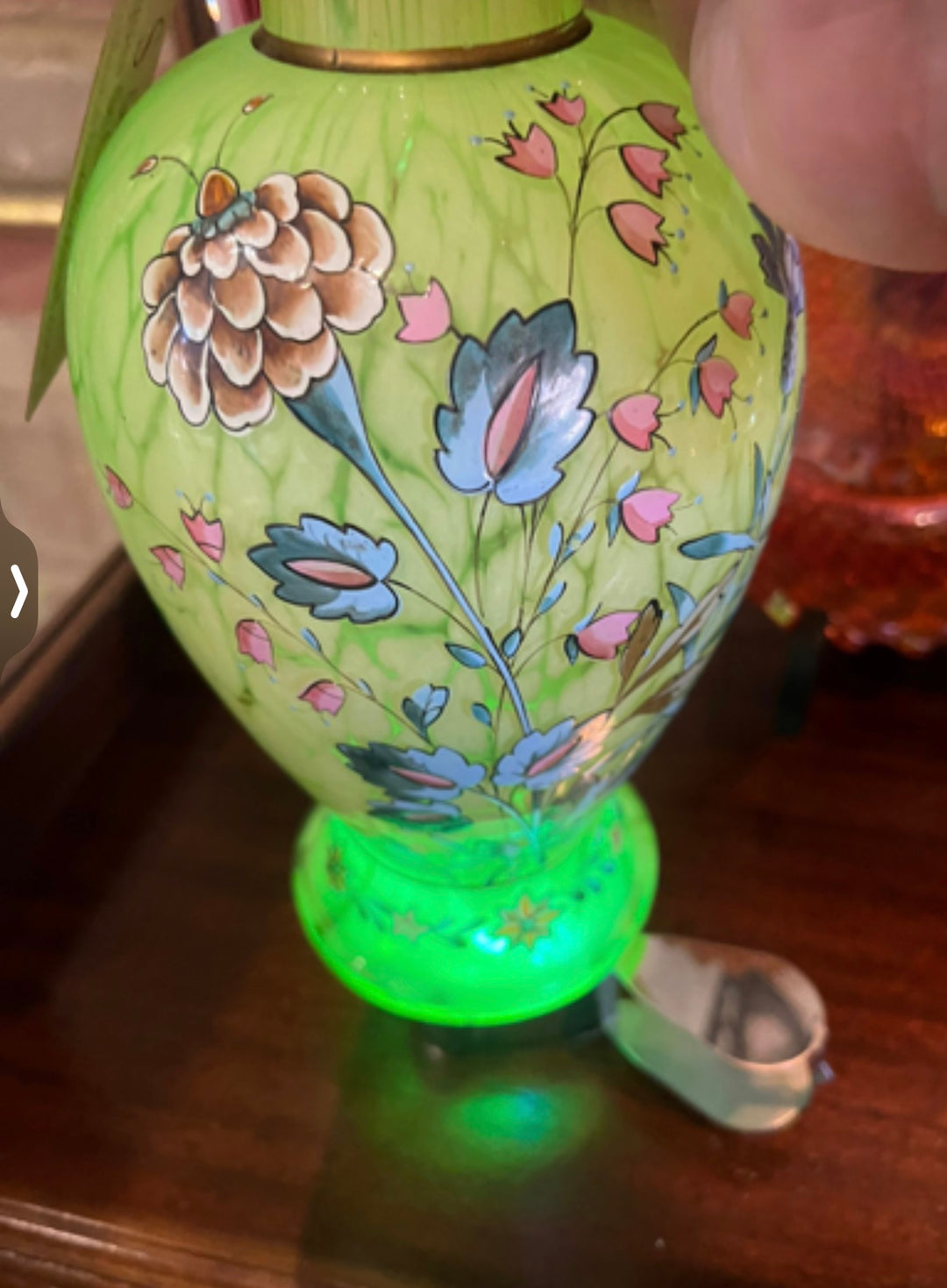 French 19th Century Uranium Glass Vase