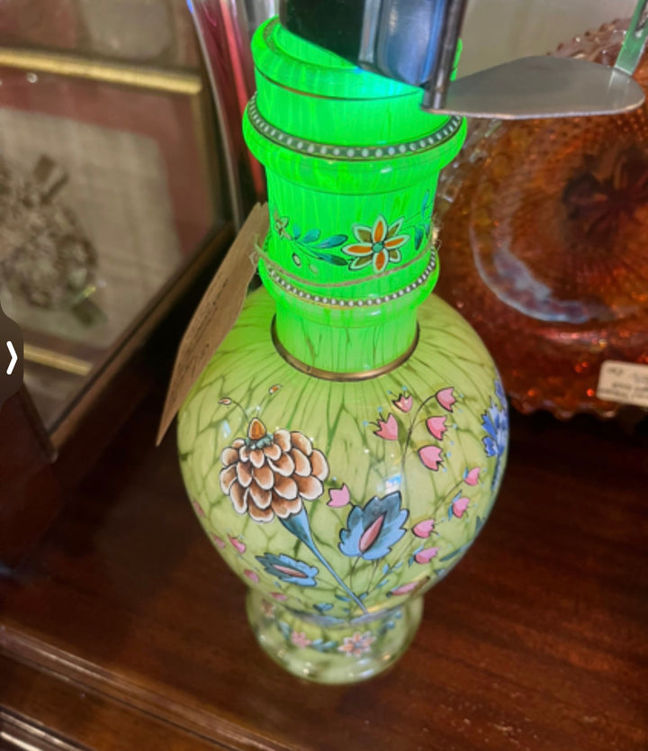 French 19th Century Uranium Glass Vase