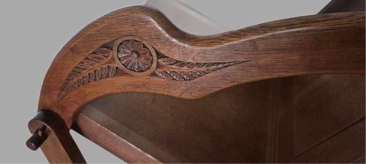Late Victorian (C1880) Oak Glastonbury Chair.