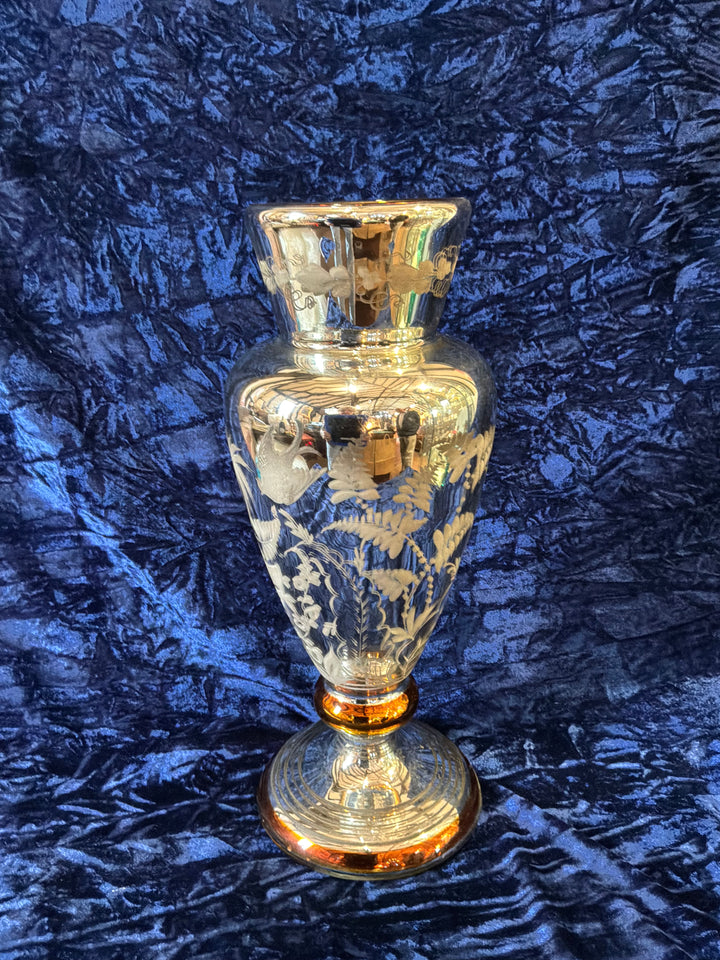 Antique Victorian Mercury Glass Vase