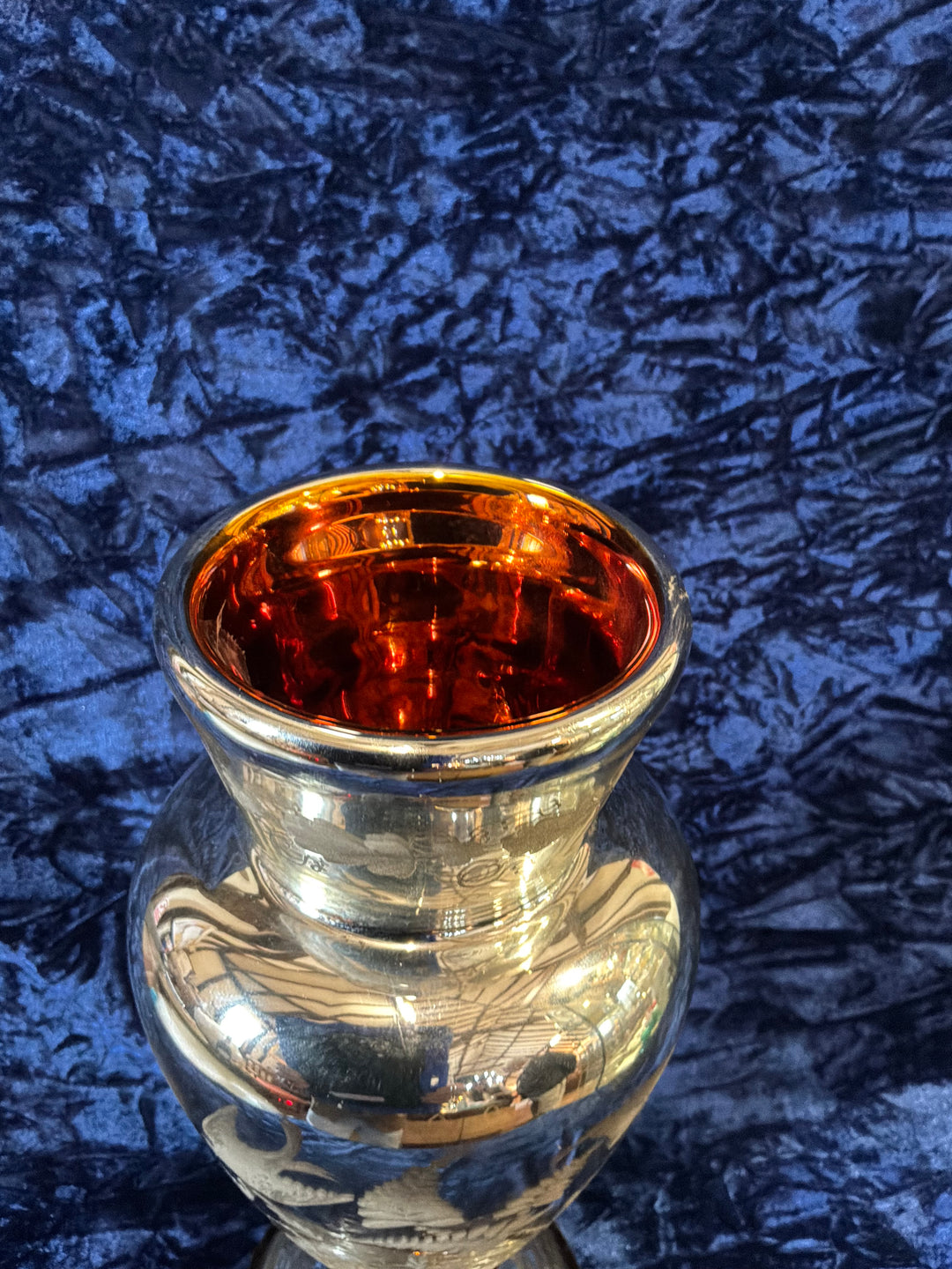 Antique Victorian Mercury Glass Vase