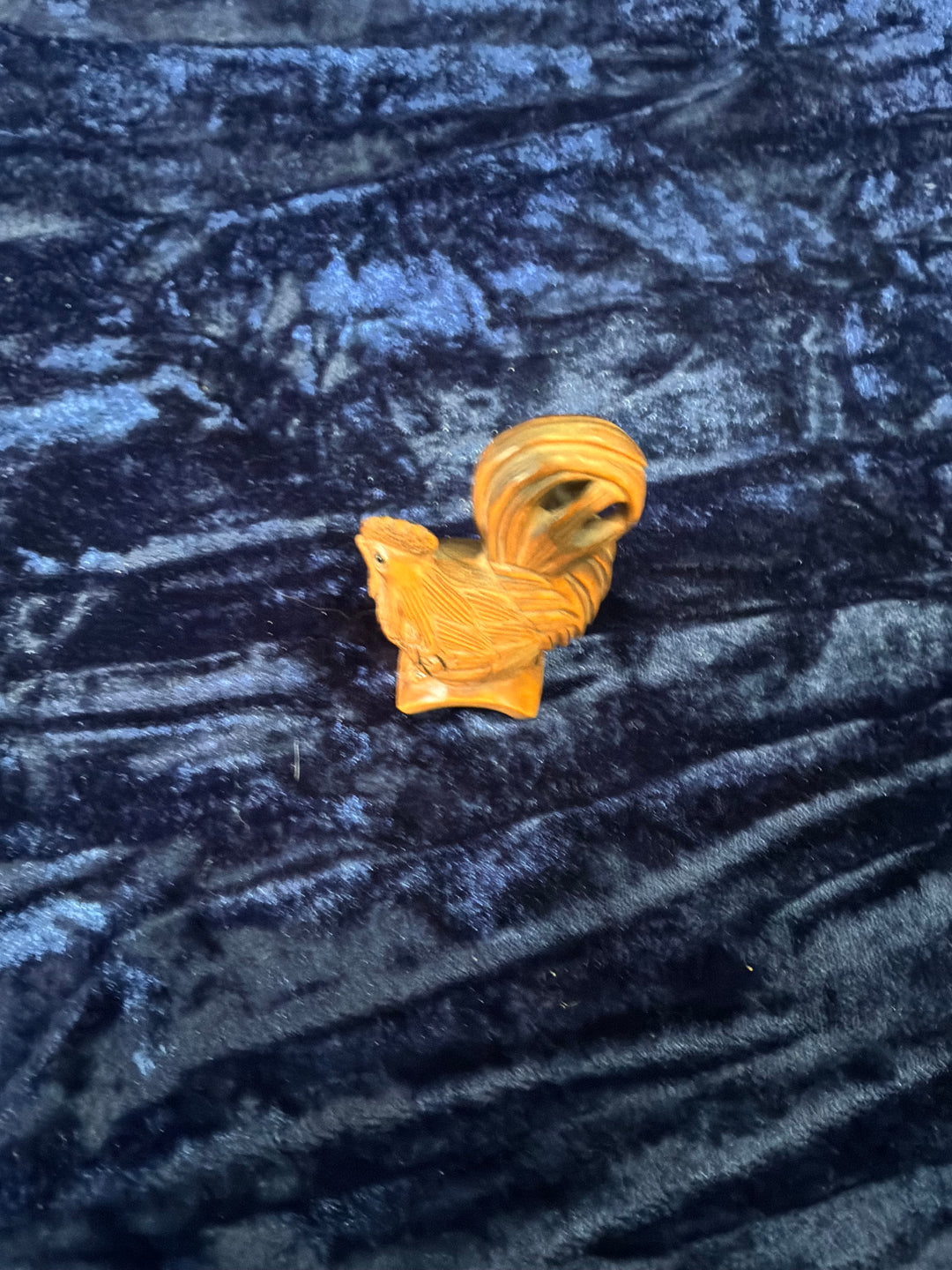 Carved Boxwood Cockerel Netsuke