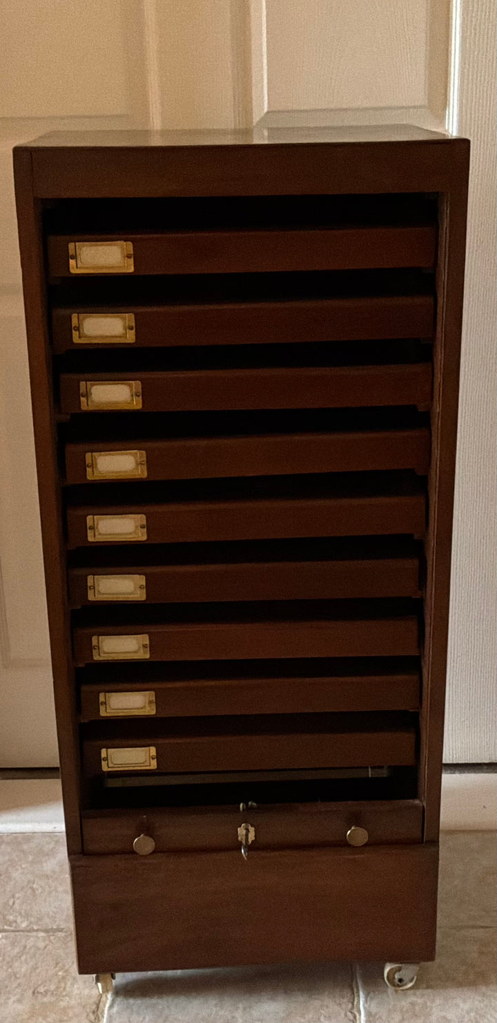Mid 20th Century (1950) Tambour Cabinet