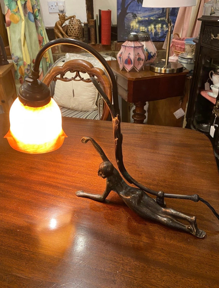 Art Deco Style Bronze Lamp