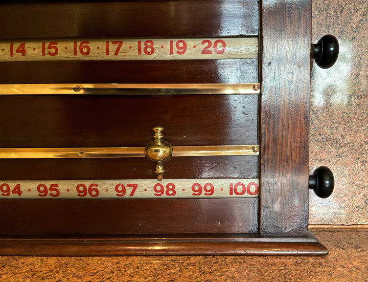 Edwardian Mahogany Billards Scoreboard.