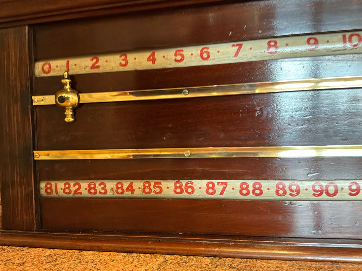 Edwardian Mahogany Billards Scoreboard.
