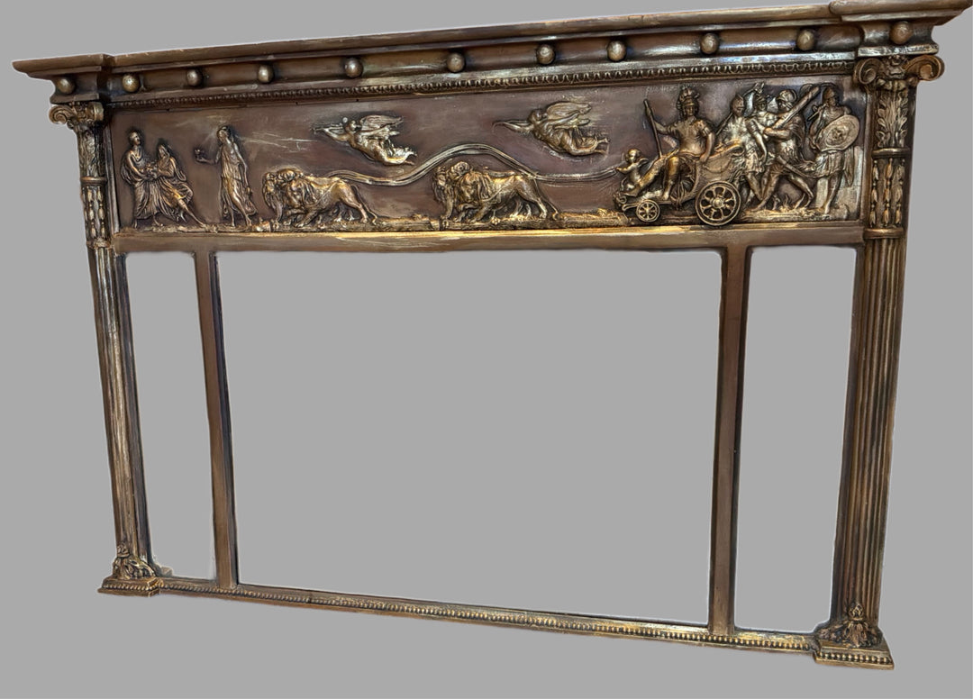 Regency Triptch Over Mantle Mirror