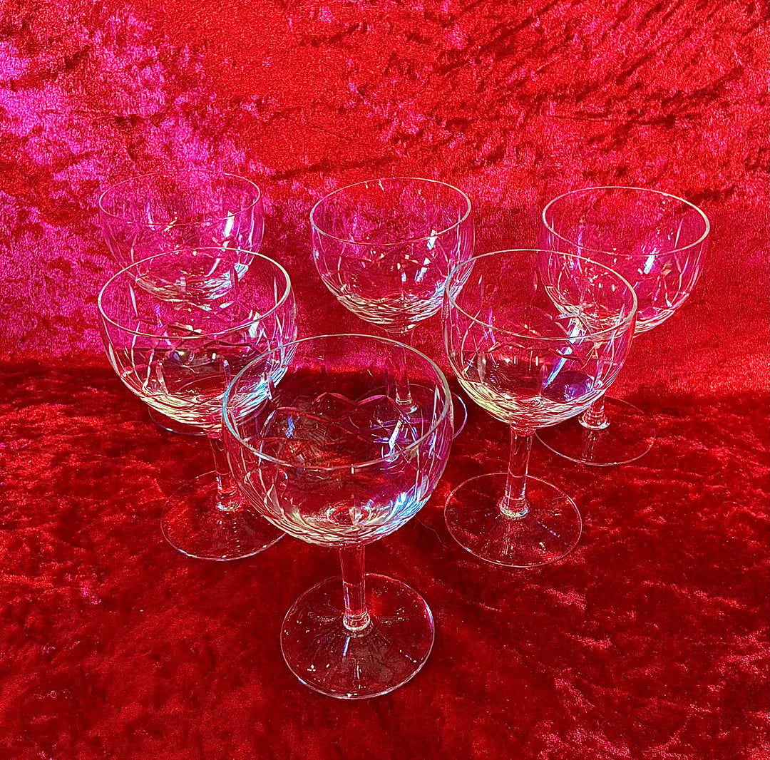 6 Glasses 1930 Design  "Little Martini"