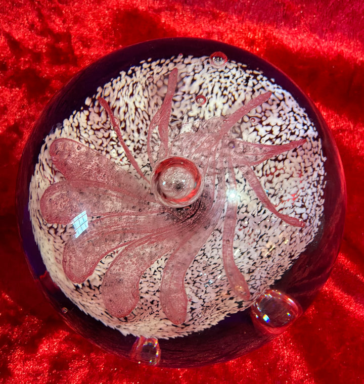 Vintage Controlled Bubble Art Glass Paperweight