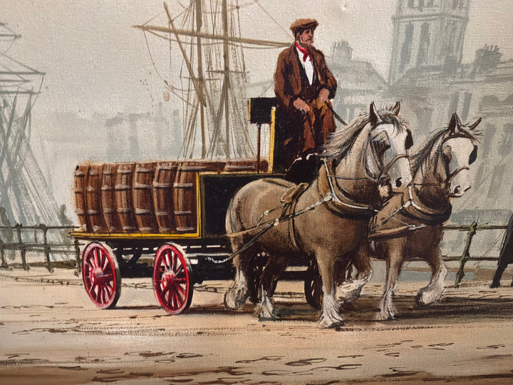 OIL ON CANVAS OF BRISTOL DOCKS