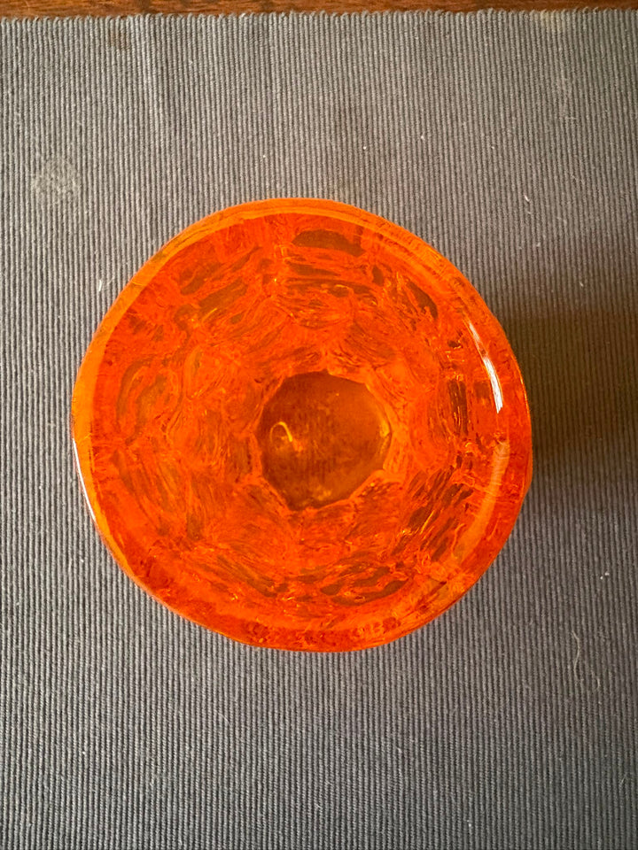 Whitefriars mid-century 9689 tangerine bark vase.