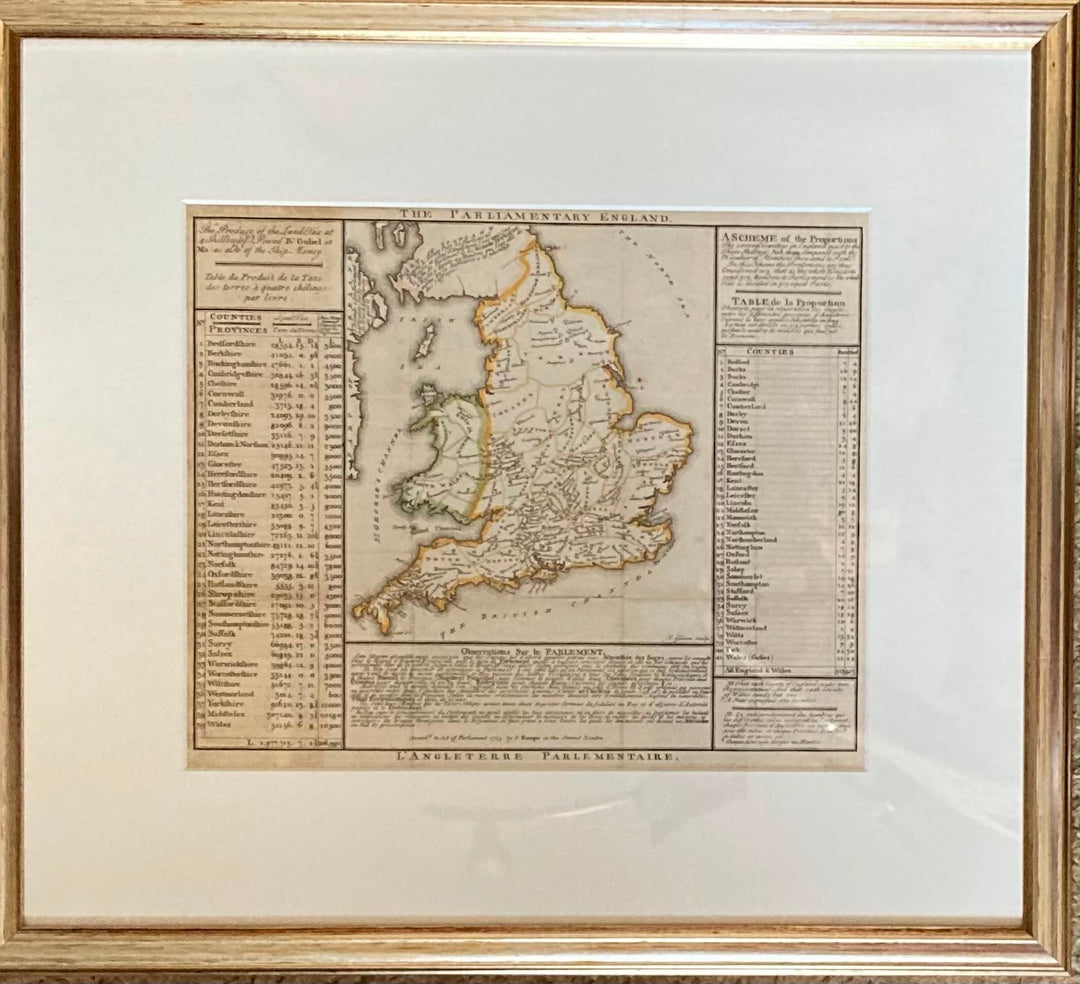 Rare Parliamentary Map By John Rocque 1759