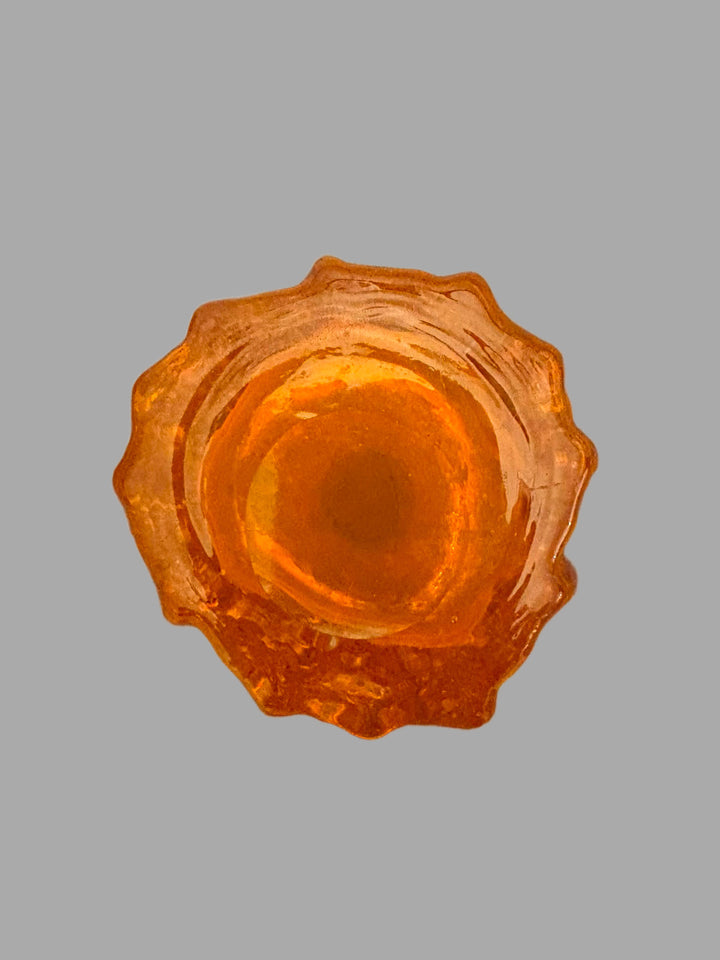 Whitefriars 9689 Tangerine Orange Bark Pattern Vase
