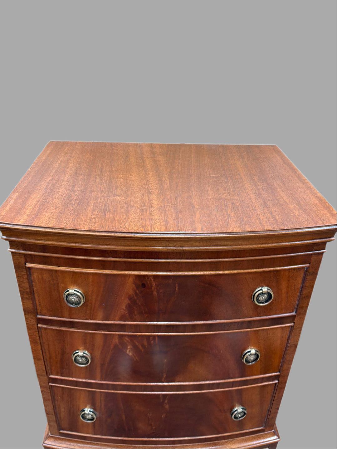 Mid 20th Century Figured Mahogany Chest On Chest.