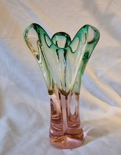 Czech Art Glass Vase By Josef M Hospodka