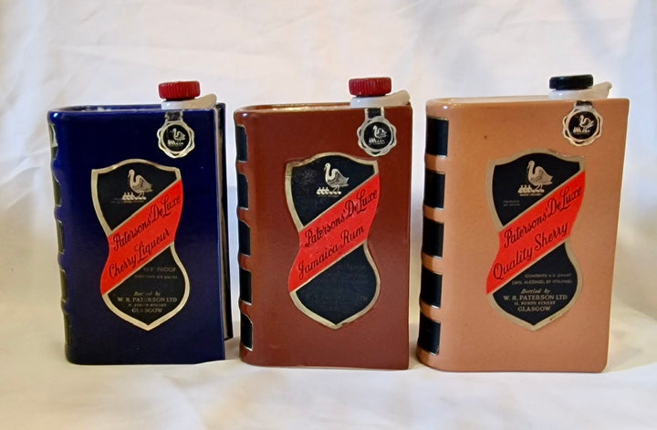 3 Vintage Advertising Cherry Liquer Flasks.