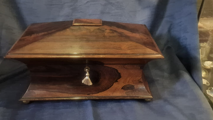 Exceptional George IV Rosewood Tea Caddy