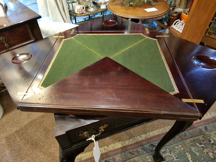Victorian Ebonised Envelope Card/Games Table