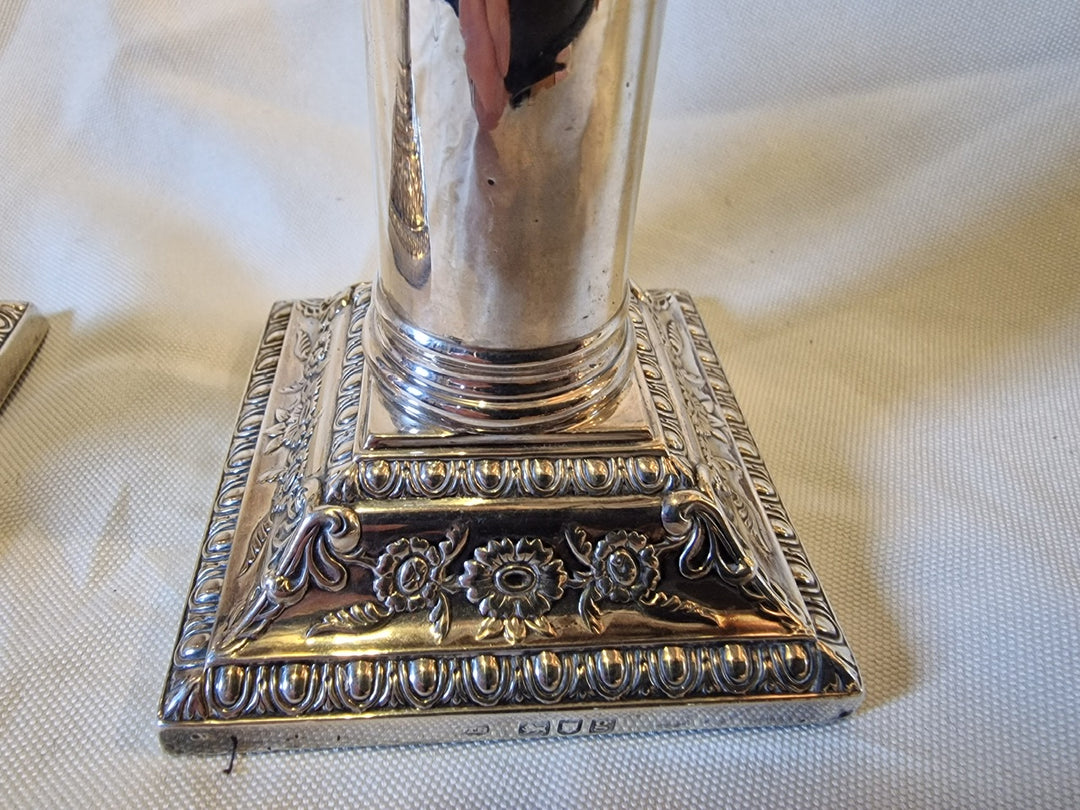 Art Nouveau Silver Candlesticks