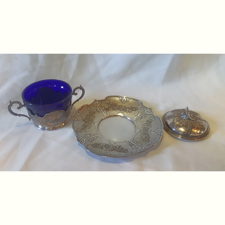 French Pewter Sugar Bowl