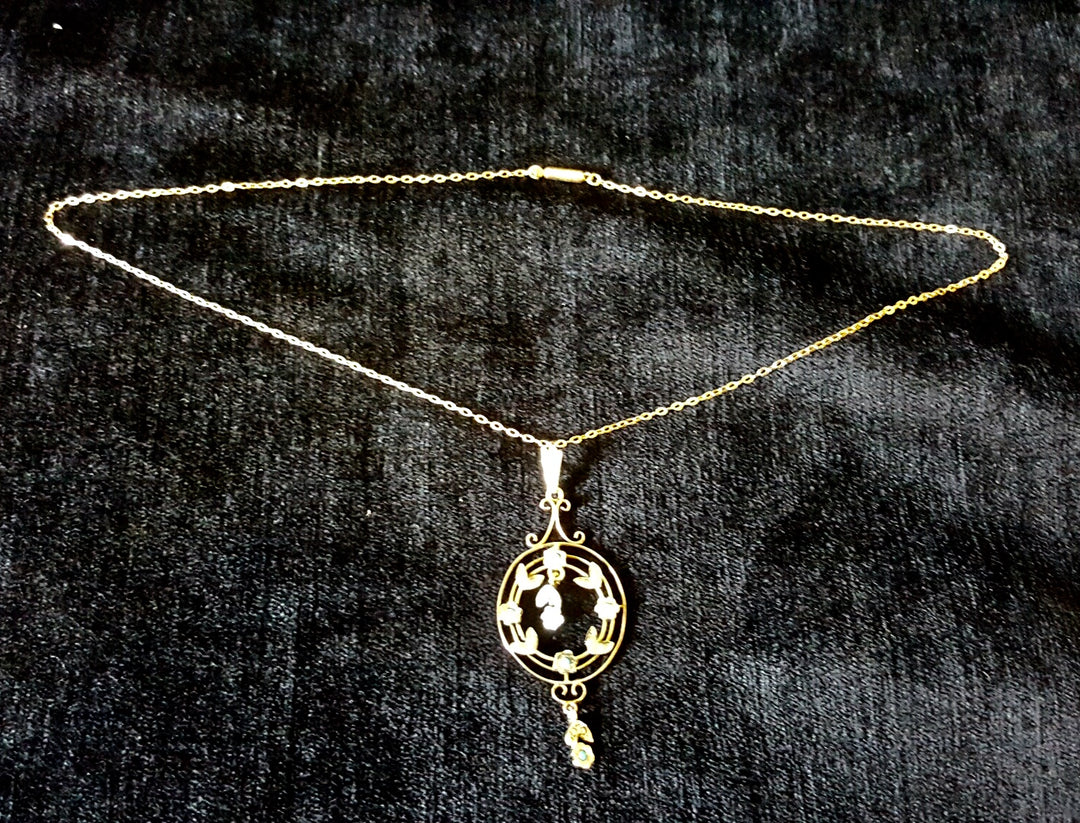 Victorian Gold And Turquoise Pendent.