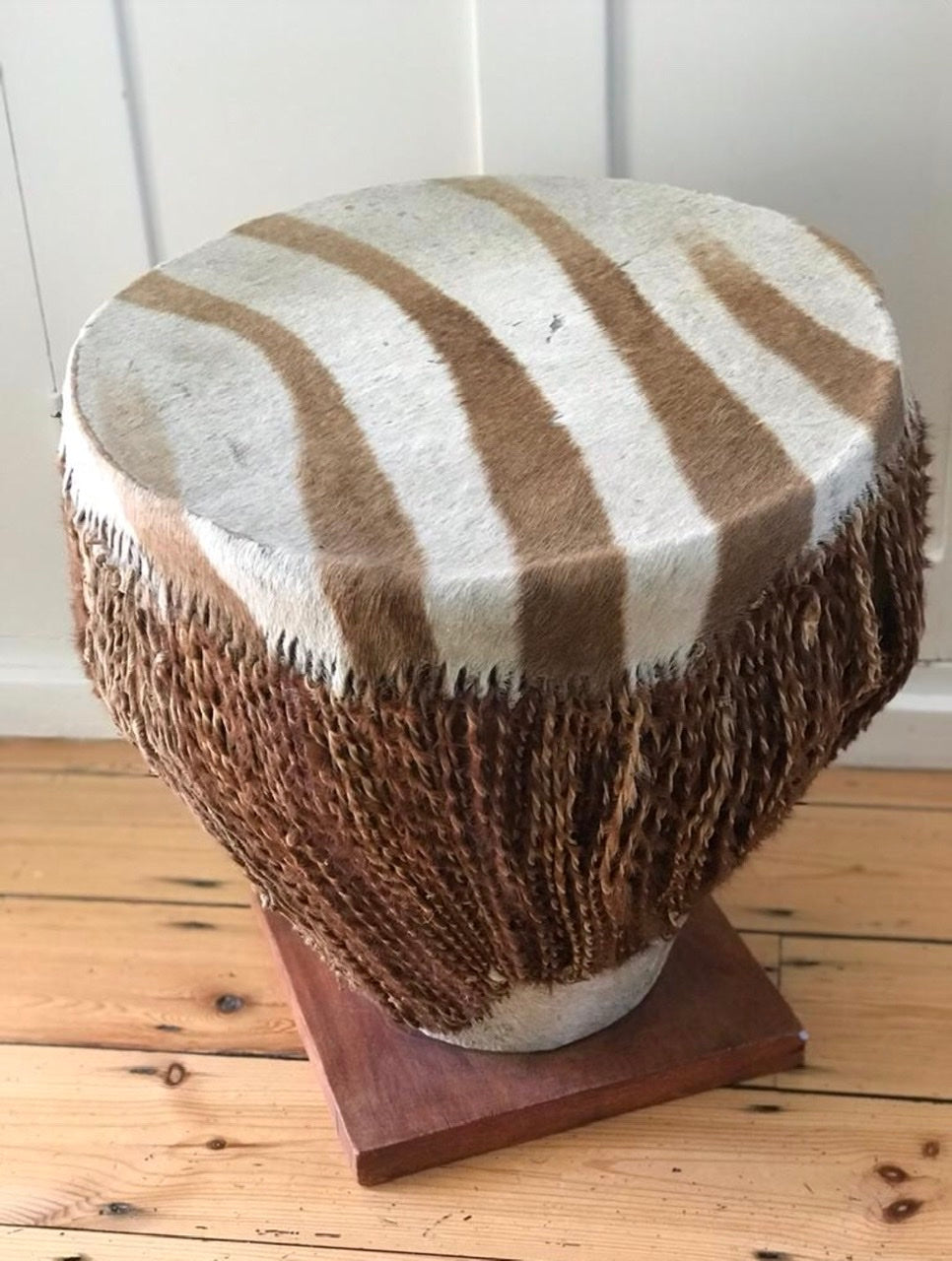 Vintage Ugandan Decorative Drum